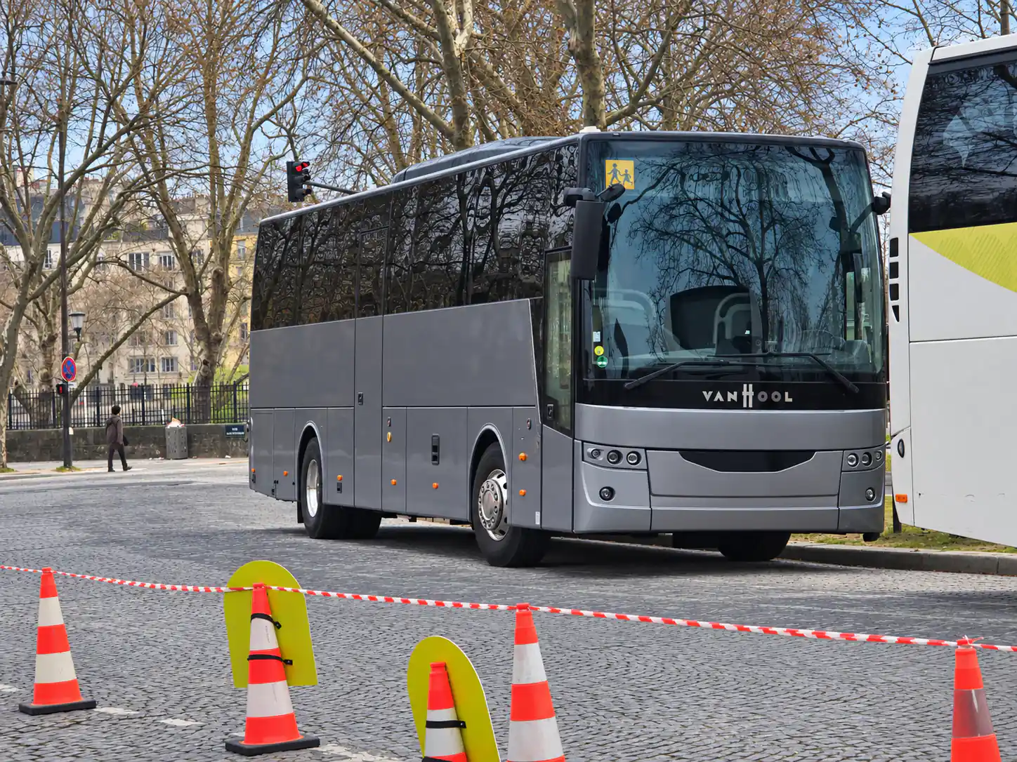 BusCom coach on a square in Berlin